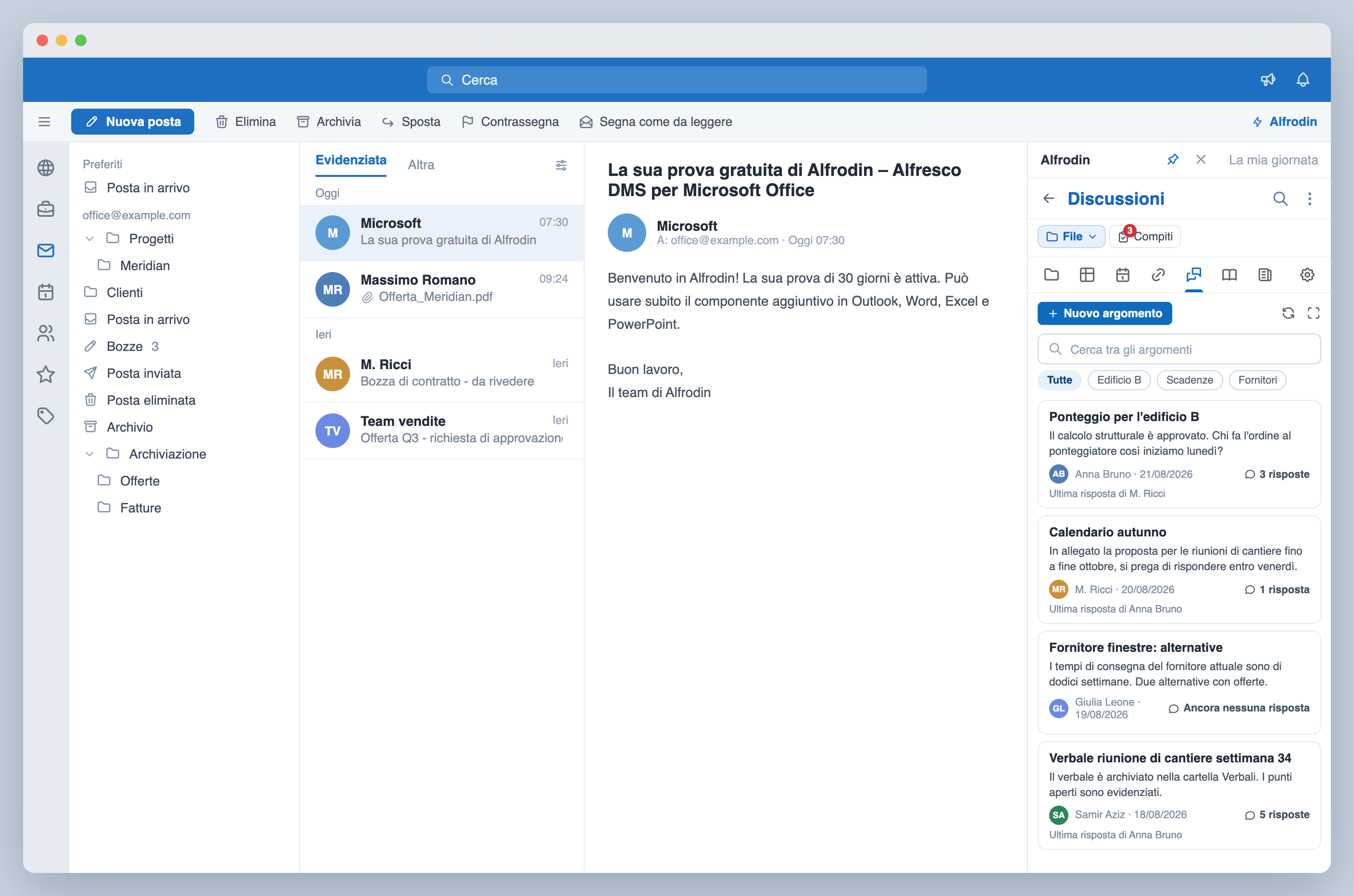 Mostra lo screenshot delle discussioni a grandezza naturale